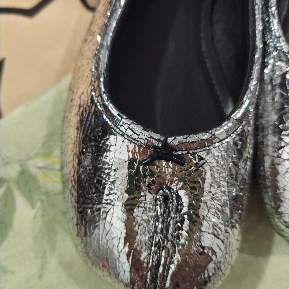 Maison Martin Margiela Metallic Silver Tabi Ballet Flats - Picture 4 of 10
